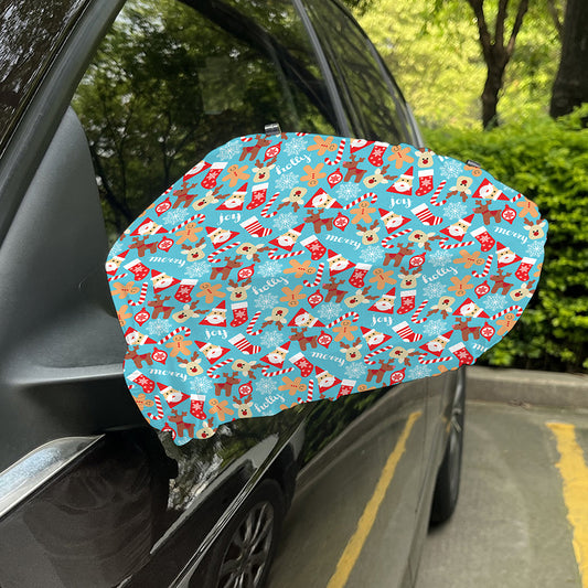 Cute Christmas Elements Pattern Print Car Side Mirror Covers