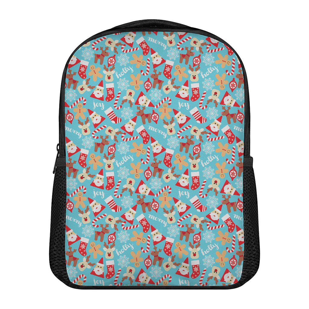 Cute Christmas Elements Pattern Print Casual Backpack