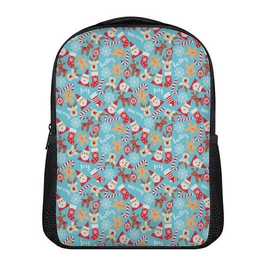 Cute Christmas Elements Pattern Print Casual Backpack