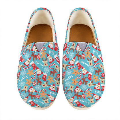 Cute Christmas Elements Pattern Print Casual Shoes