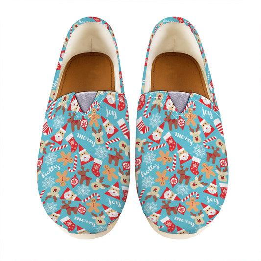 Cute Christmas Elements Pattern Print Casual Shoes