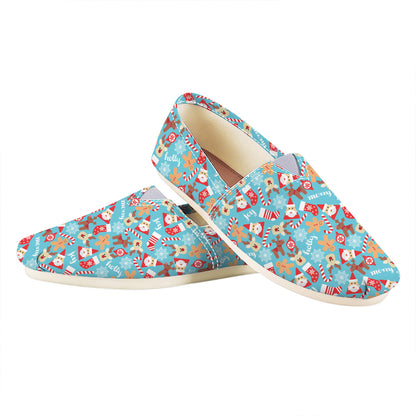 Cute Christmas Elements Pattern Print Casual Shoes
