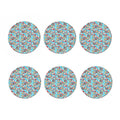 Cute Christmas Elements Pattern Print Coaster Set
