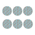 Cute Christmas Elements Pattern Print Coaster Set