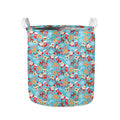 Cute Christmas Elements Pattern Print Collapsible Laundry Basket