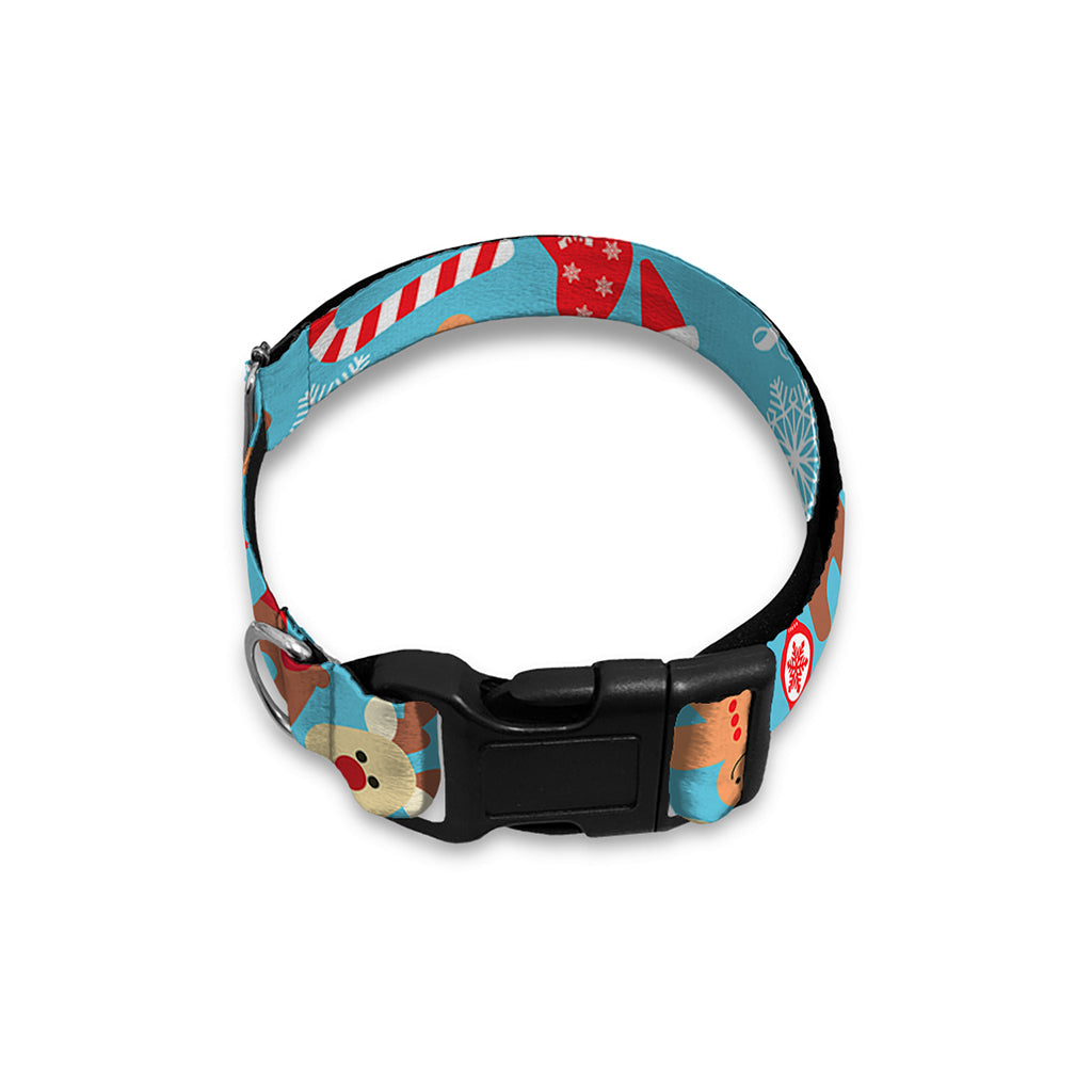 Cute Christmas Elements Pattern Print Dog Collar