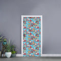 Cute Christmas Elements Pattern Print Door Sticker