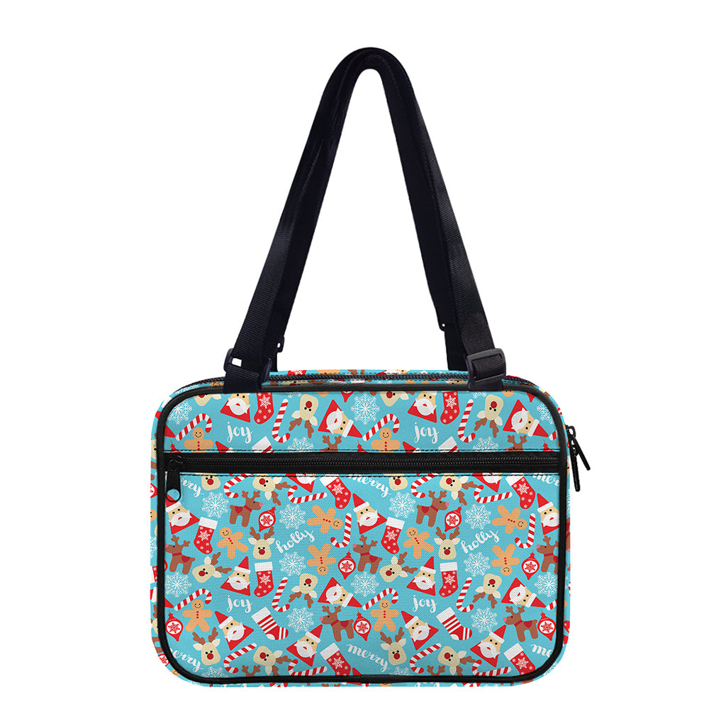 Cute Christmas Elements Pattern Print Double Strap Bible Bag