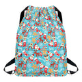 Cute Christmas Elements Pattern Print Drawstring Backpack