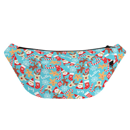 Cute Christmas Elements Pattern Print Fanny Pack