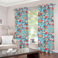 Cute Christmas Elements Pattern Print Grommet Curtains