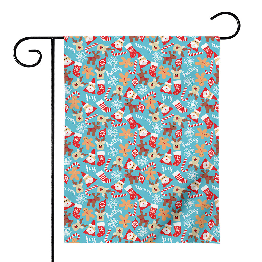 Cute Christmas Elements Pattern Print House Flag