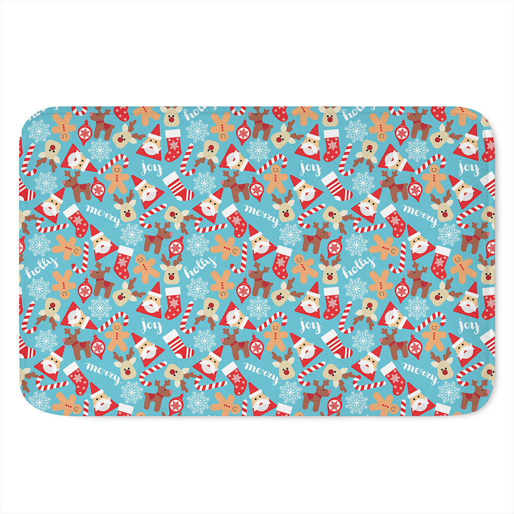 Cute Christmas Elements Pattern Print Indoor Door Mat