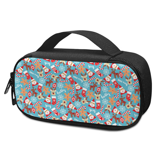 Cute Christmas Elements Pattern Print Insulin Cooler Travel Case
