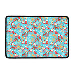 Cute Christmas Elements Pattern Print Kitchen Mat