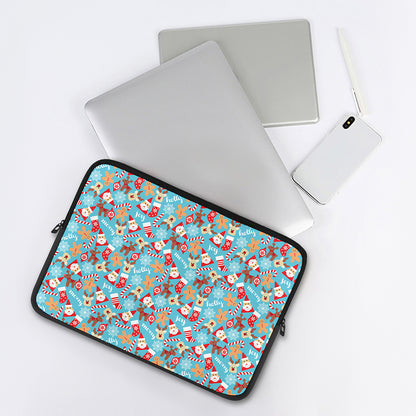 Cute Christmas Elements Pattern Print Laptop Sleeve
