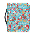 Cute Christmas Elements Pattern Print Leather Bible Cover