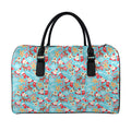 Cute Christmas Elements Pattern Print Leather Duffel Bag