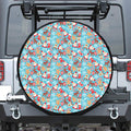 Cute Christmas Elements Pattern Print Leather Spare Tire Cover