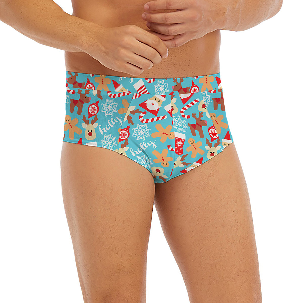Cute Christmas Elements Pattern Print Men's Briefs