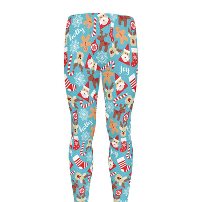Cute Christmas Elements Pattern Print Men's leggings