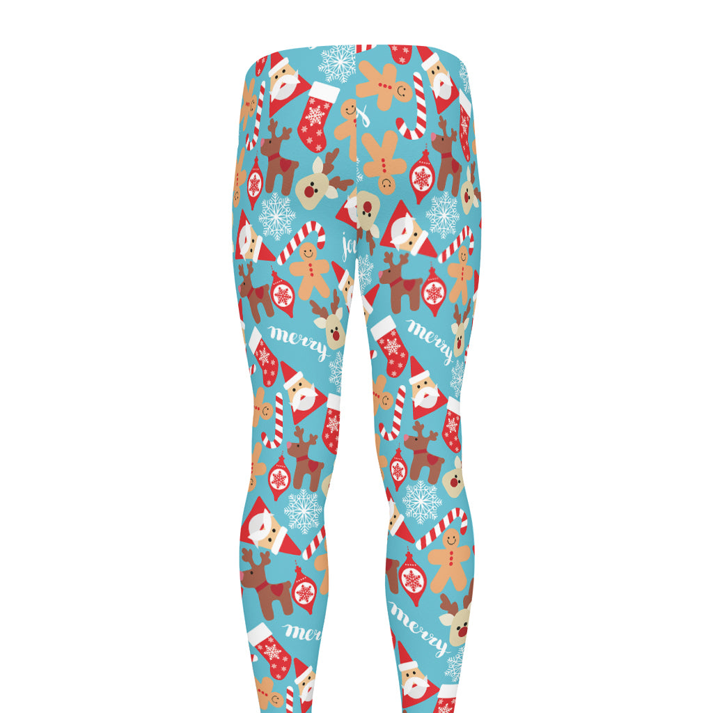 Cute Christmas Elements Pattern Print Men's leggings