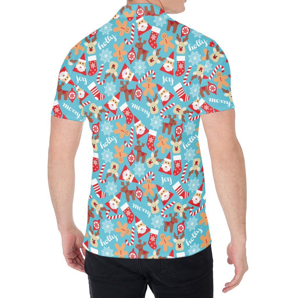 Cute Christmas Elements Pattern Print Men's Shirt