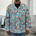 Cute Christmas Elements Pattern Print Men's Shirt Jacket