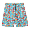 Cute Christmas Elements Pattern Print Men's Swim Trunks