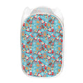 Cute Christmas Elements Pattern Print Mesh Laundry Hamper