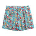 Cute Christmas Elements Pattern Print Mesh Shorts