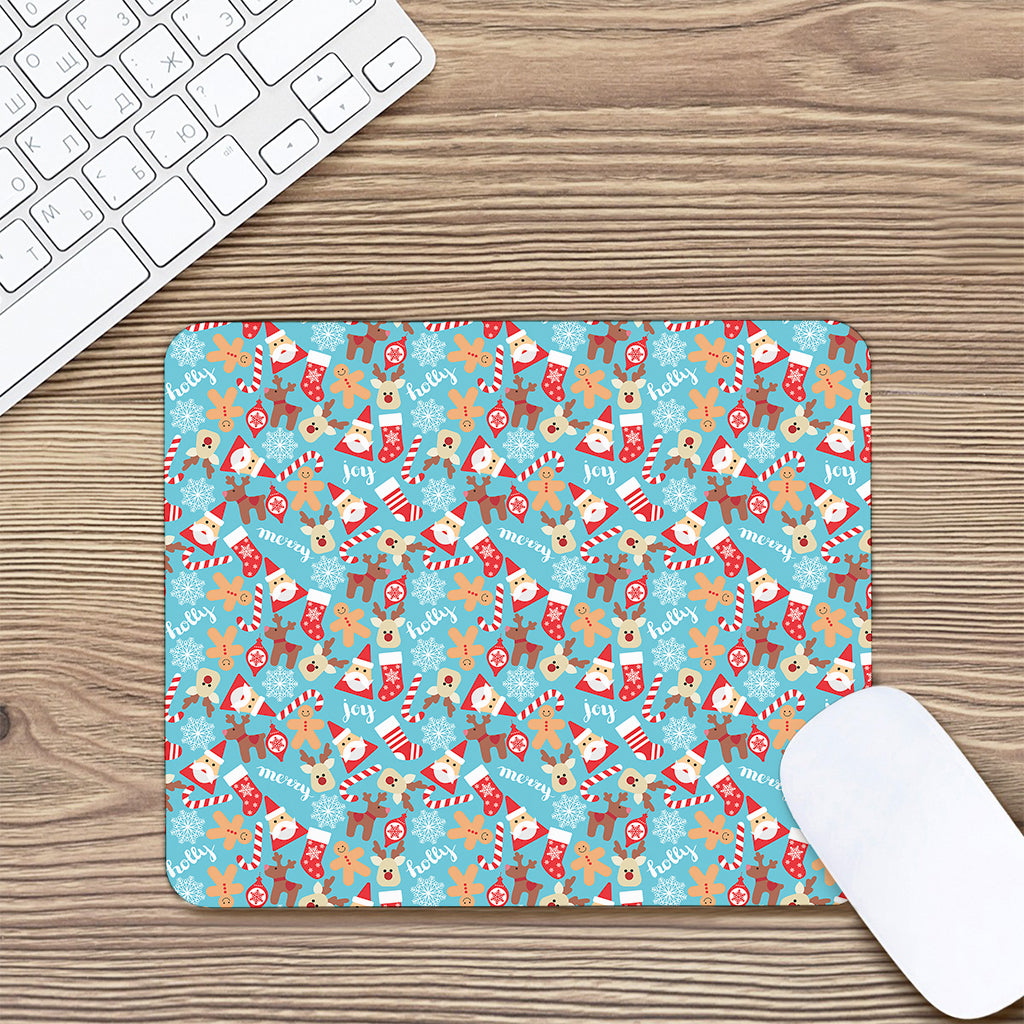 Cute Christmas Elements Pattern Print Mouse Pad