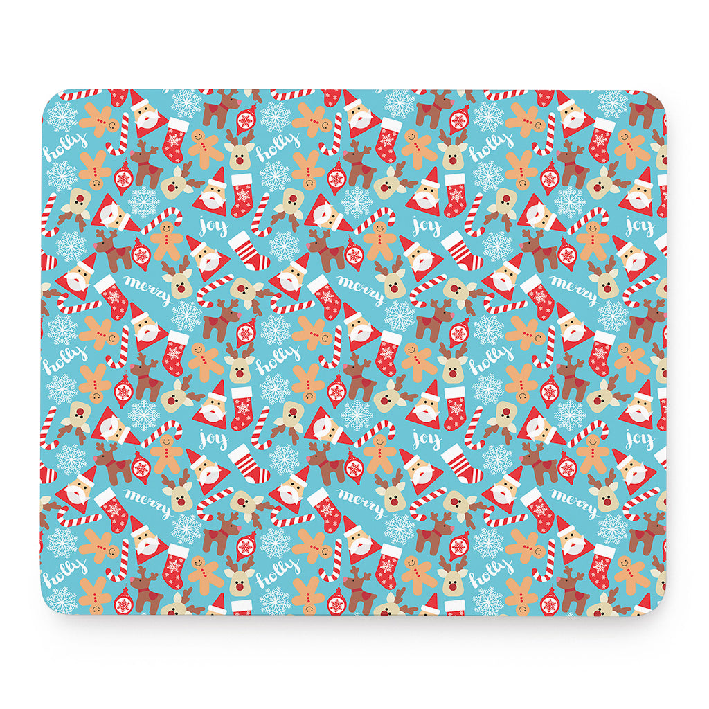 Cute Christmas Elements Pattern Print Mouse Pad