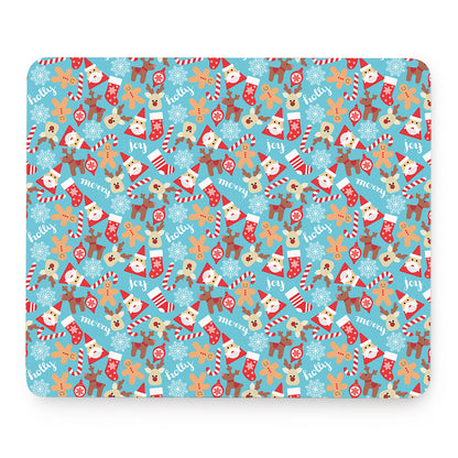 Cute Christmas Elements Pattern Print Mouse Pad