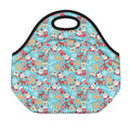 Cute Christmas Elements Pattern Print Neoprene Lunch Bag