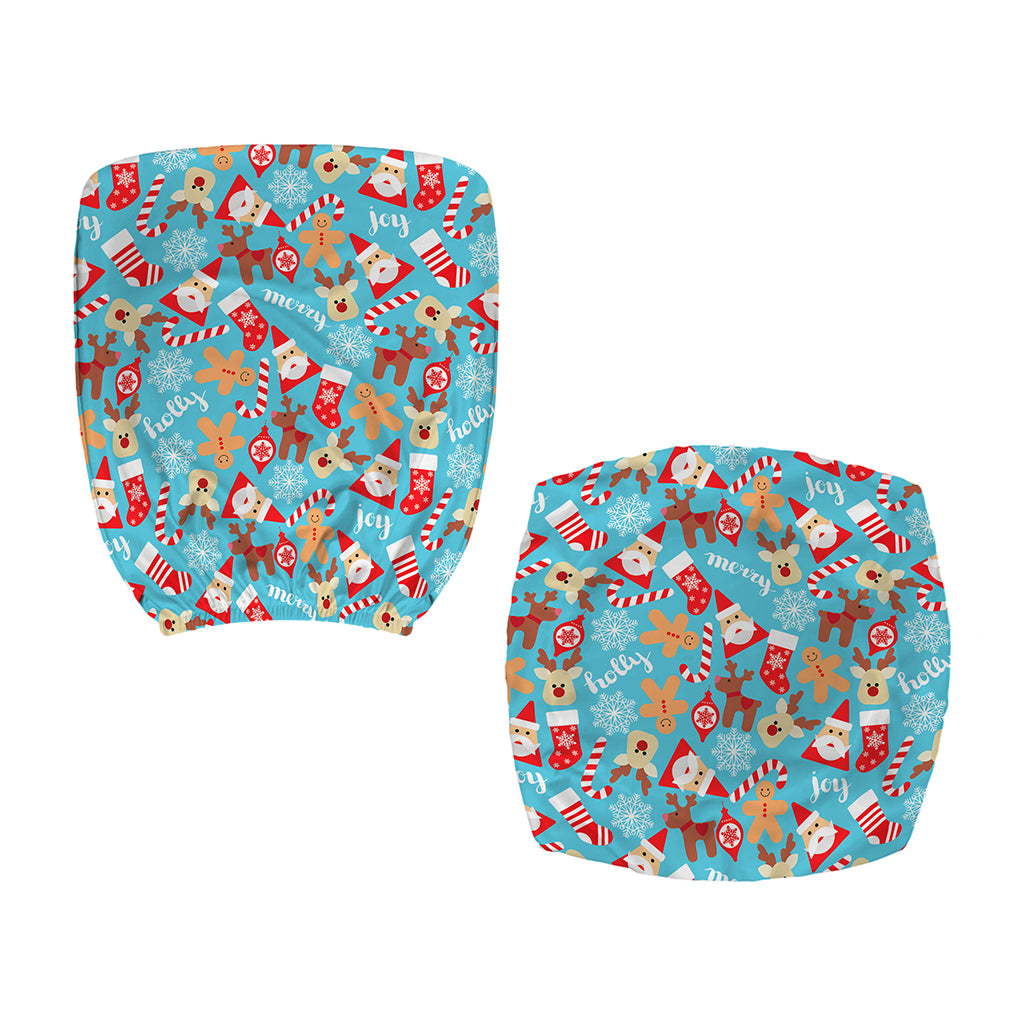 Cute Christmas Elements Pattern Print Office Chair Cover
