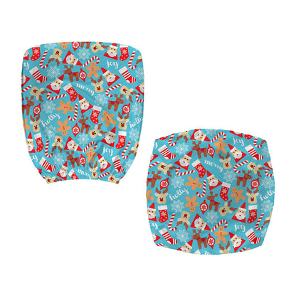 Cute Christmas Elements Pattern Print Office Chair Cover
