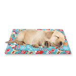 Cute Christmas Elements Pattern Print Pet Cooling Mat Cover