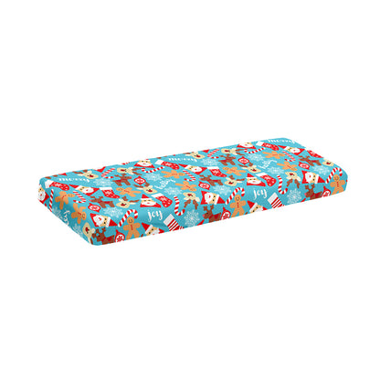 Cute Christmas Elements Pattern Print Piano Keyboard Cover