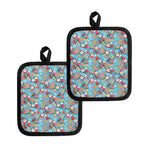 Cute Christmas Elements Pattern Print Pot Holders