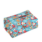 Cute Christmas Elements Pattern Print Rectangle Tissue Box Cover