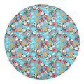 Cute Christmas Elements Pattern Print Round Blanket