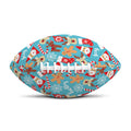 Cute Christmas Elements Pattern Print Rugby Ball