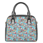 Cute Christmas Elements Pattern Print Shoulder Handbag