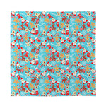 Cute Christmas Elements Pattern Print Silk Bandana
