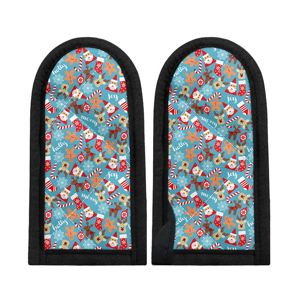 Cute Christmas Elements Pattern Print Skillet Handle Cover