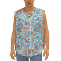 Cute Christmas Elements Pattern Print Sleeveless Baseball Jersey