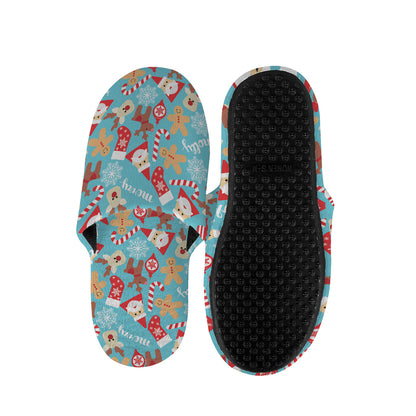 Cute Christmas Elements Pattern Print Slippers