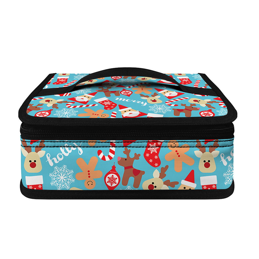 Cute Christmas Elements Pattern Print Small Lunch Bag
