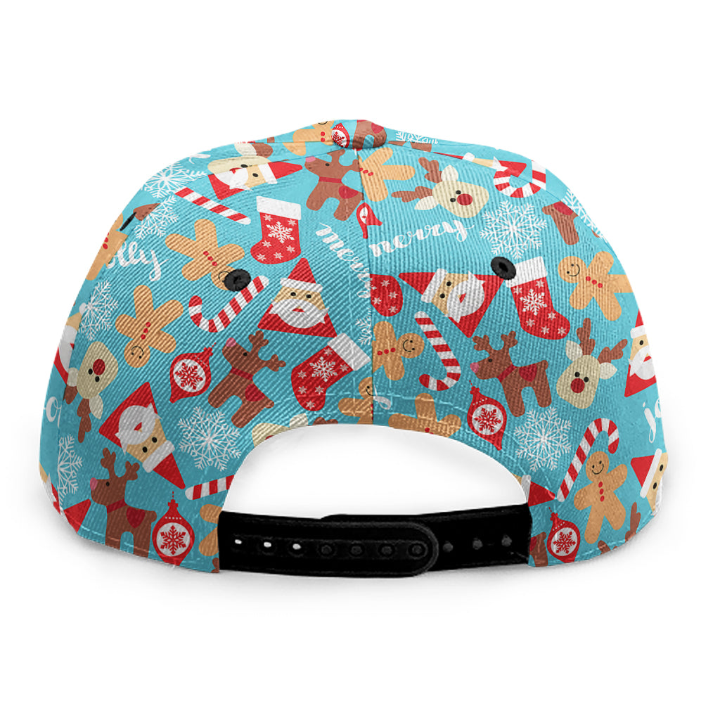 Cute Christmas Elements Pattern Print Snapback Cap